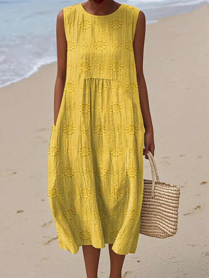 Valantomode | Chic Sleeveless Midi Dress Perfect for Day or Night Events
