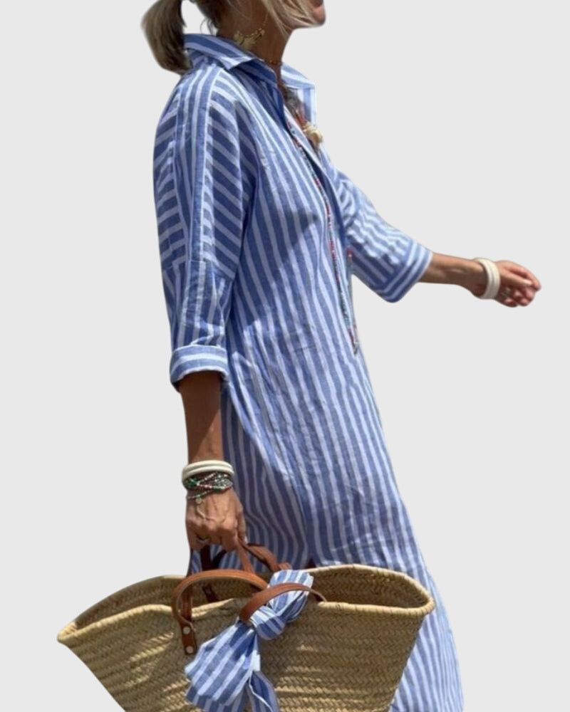 Valantomode | Timeless Striped Dress for Effortless Everyday Style