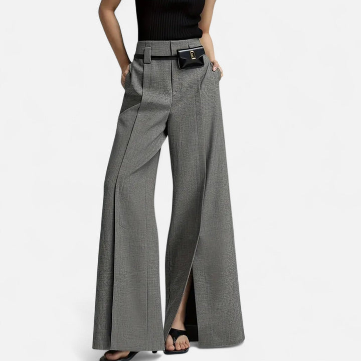 Valantomode | Women’s Wide-Leg Trousers – High-Waisted Tailored Metropolitan Pants