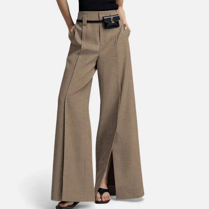 Valantomode | Women’s Wide-Leg Trousers – High-Waisted Tailored Metropolitan Pants