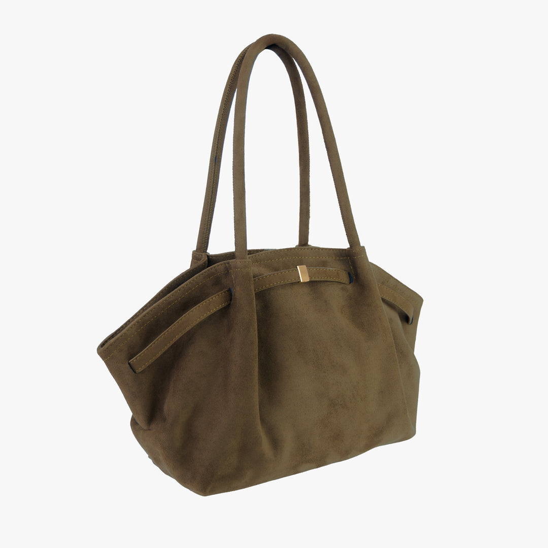 Valantomode | Velvet Horizon Garrison – 46cm Premium Vegan Suede Oversized Business Tote
