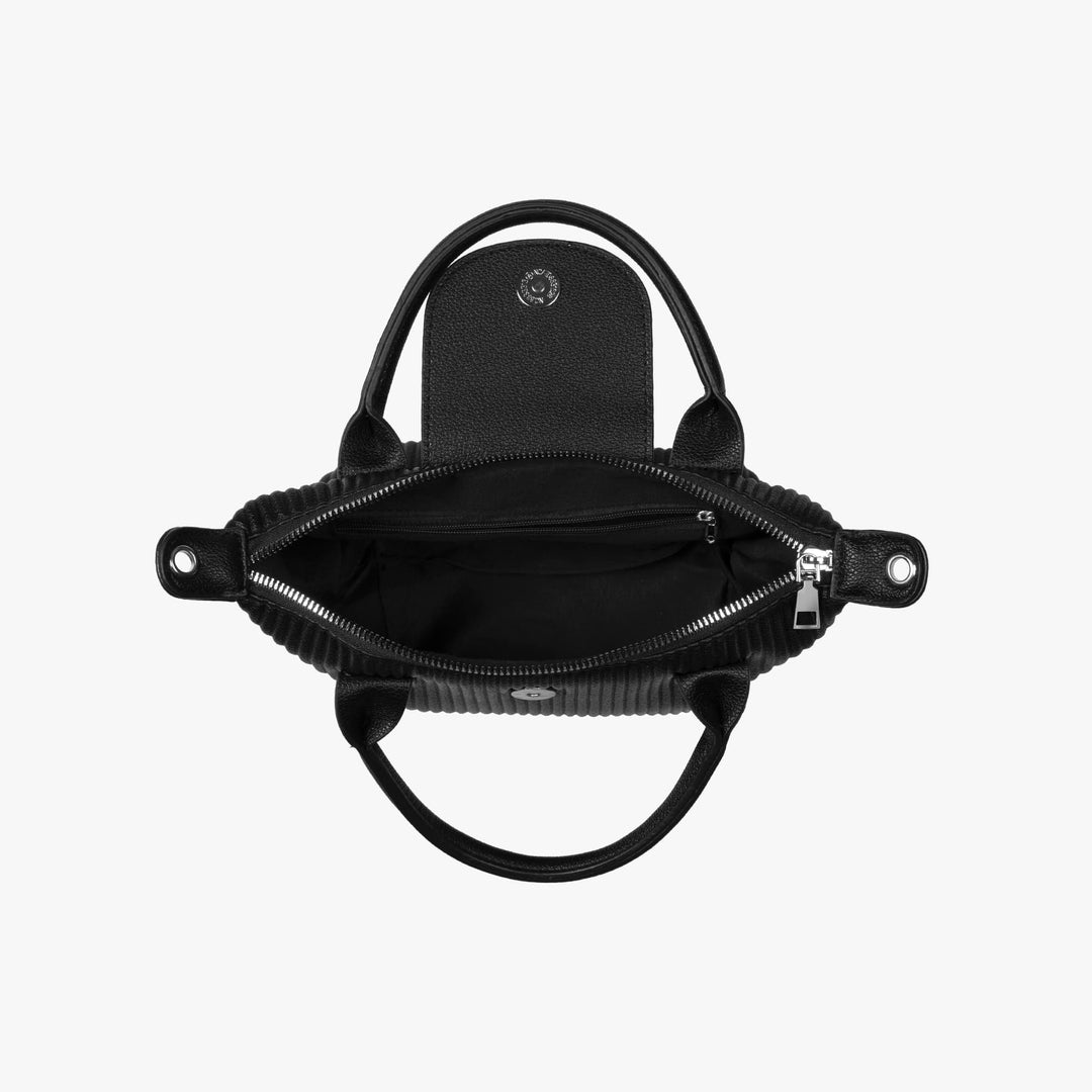 Valantomode | The Pleated Garrison – Women's Premium Architectural Top-Handle Tote