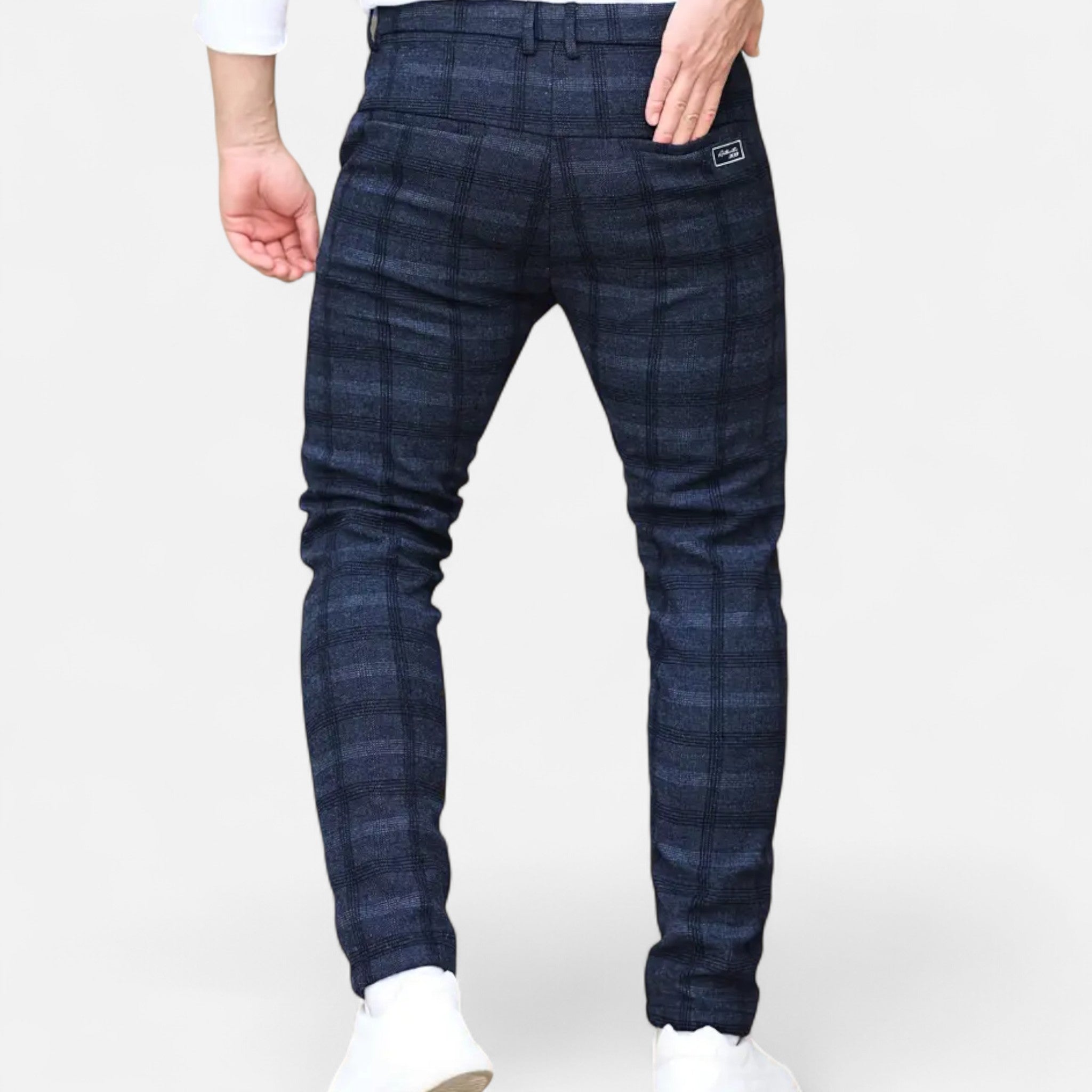 ValantoMode | Men’s Slim-Fit British Plaid Work Trousers