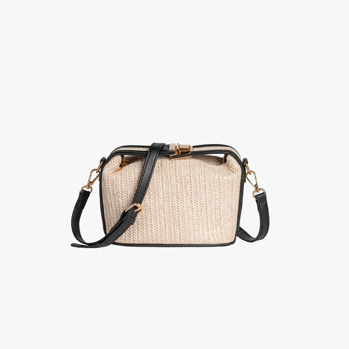Valantomode | The ‘Aurelius’ Poppy Micro-Monolith – Women's Premium Mini Artisanal Straw Crossbody