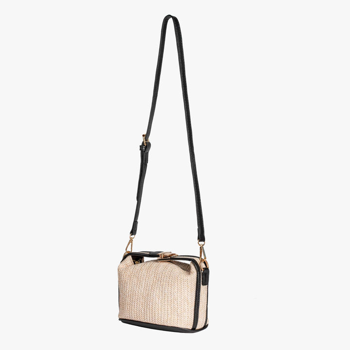 Valantomode | The ‘Aurelius’ Poppy Micro-Monolith – Women's Premium Mini Artisanal Straw Crossbody