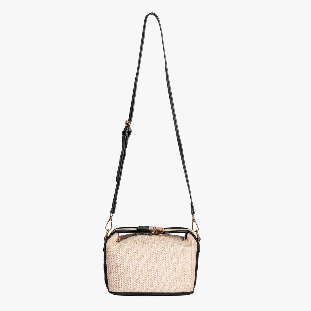 Valantomode | The ‘Aurelius’ Poppy Micro-Monolith – Women's Premium Mini Artisanal Straw Crossbody
