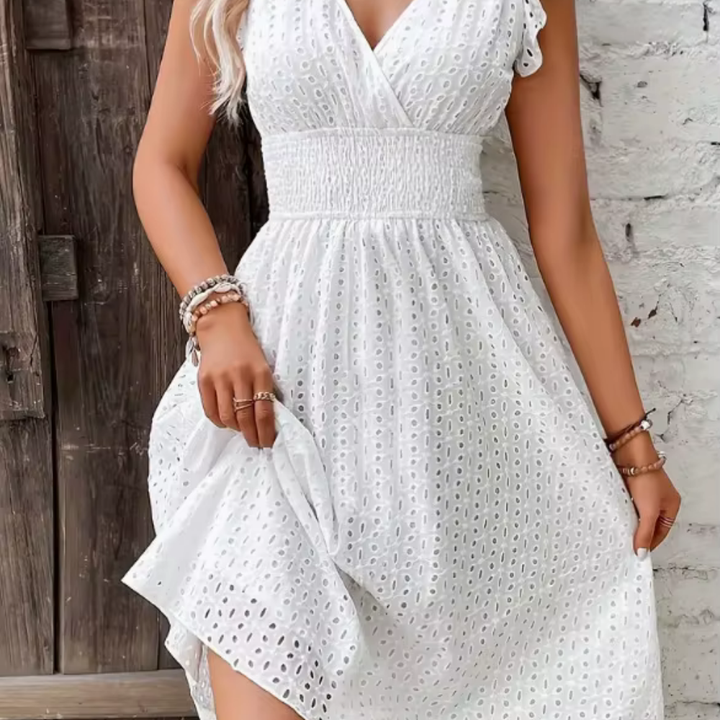 Valantomode | Chic Summer Dress with Romantic Floral Design for Women