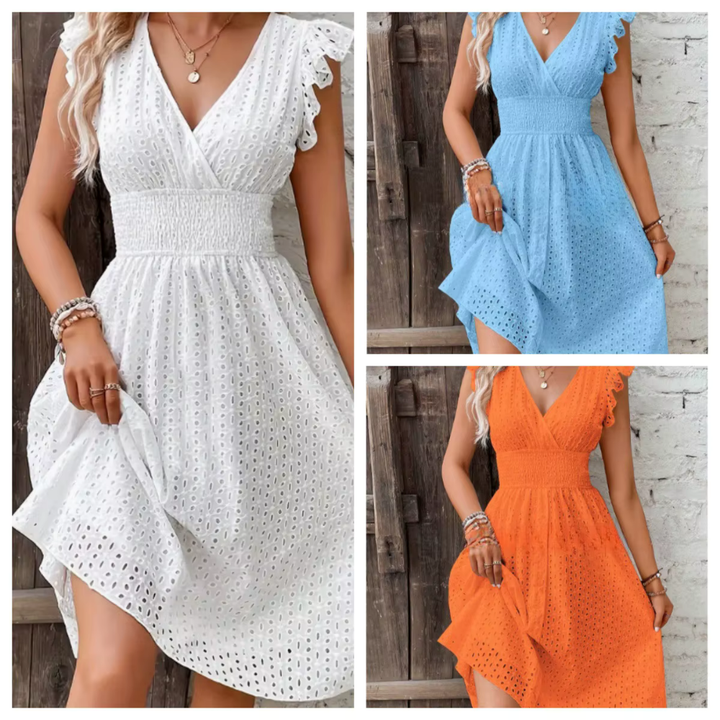 Valantomode | Chic Summer Dress with Romantic Floral Design for Women