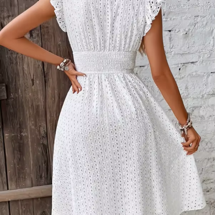 Valantomode | Chic Summer Dress with Romantic Floral Design for Women