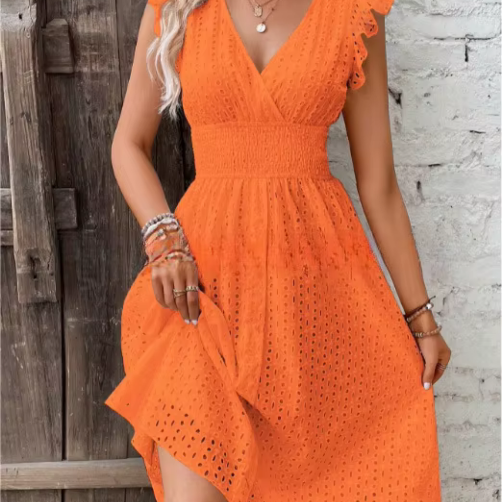 Valantomode | Chic Summer Dress with Romantic Floral Design for Women