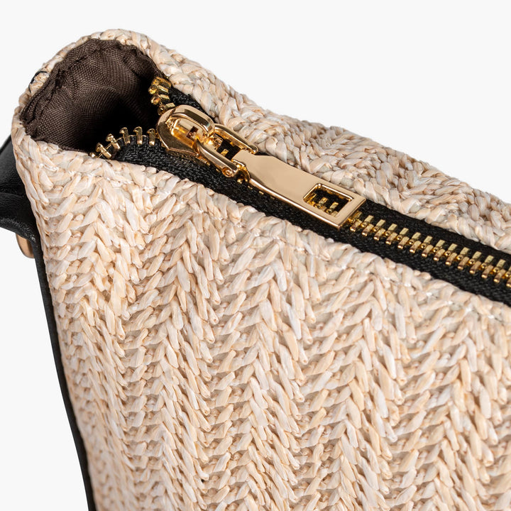 Valantomode | The ‘Aurelius’ Poppy Micro-Monolith – Women's Premium Mini Artisanal Straw Crossbody