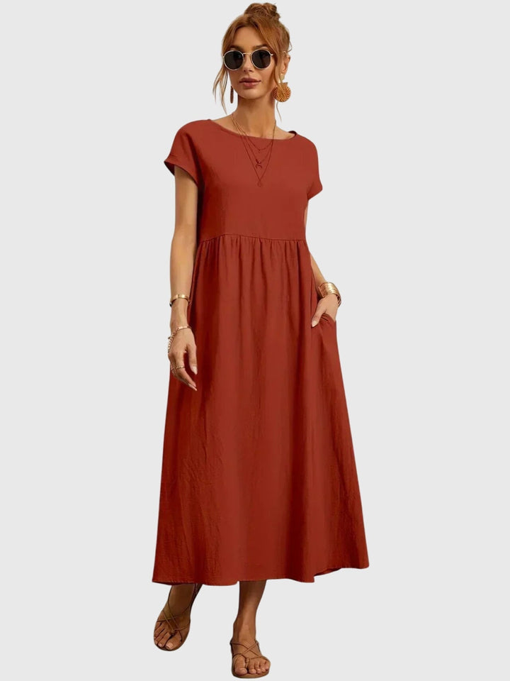 Valantomode | Stylish Casual Dress with Convenient Pockets for Everyday Wear