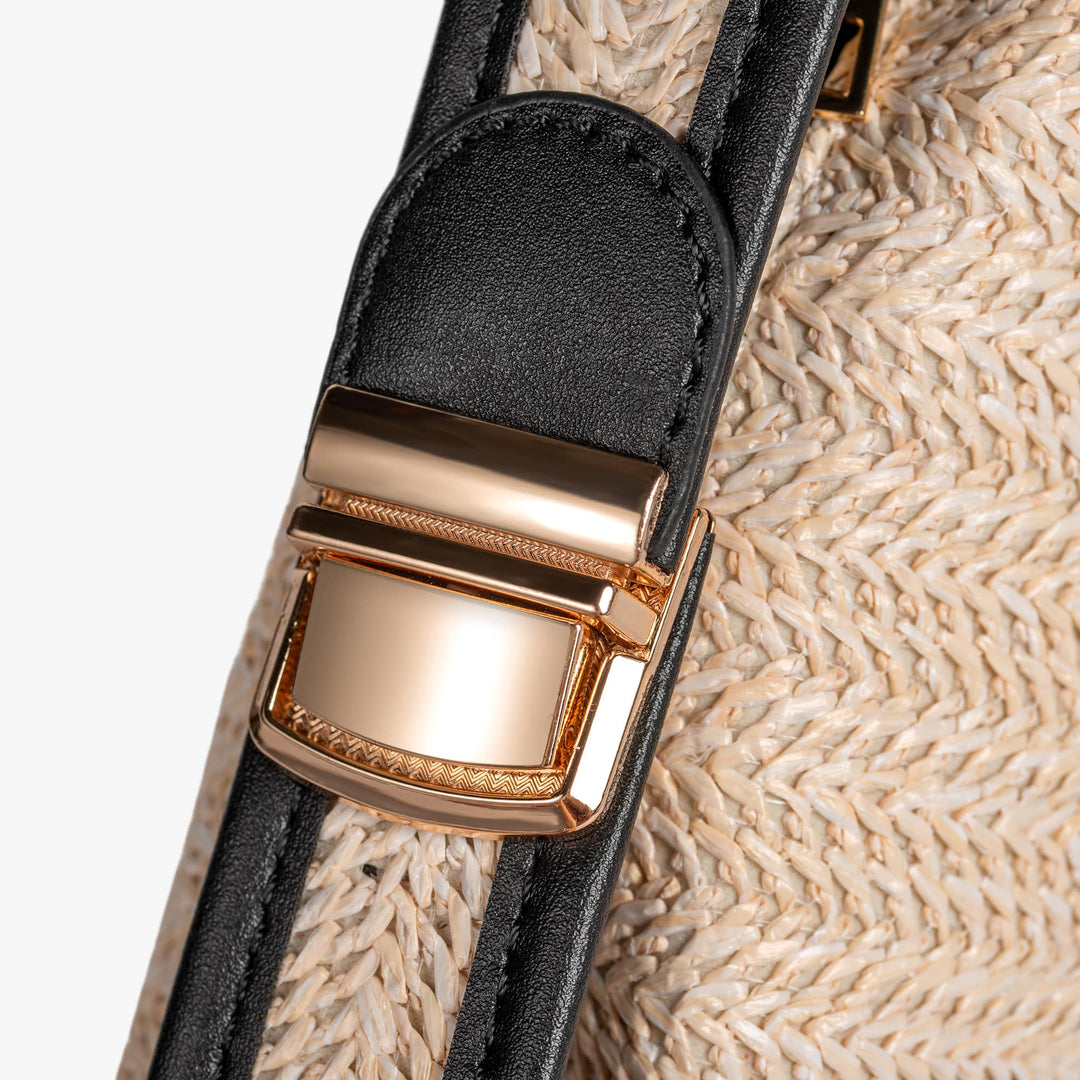Valantomode | The ‘Aurelius’ Poppy Micro-Monolith – Women's Premium Mini Artisanal Straw Crossbody
