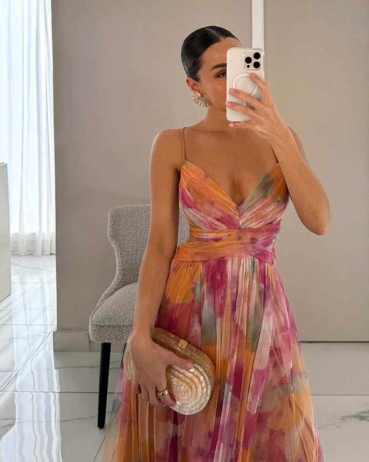 Valantomode | Beautiful Floral Dress Perfect for Spring Outings