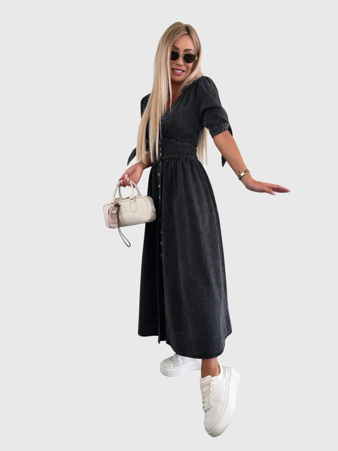 Valantomode | Stylish Denim Dress for Casual Outings and Summer Fun