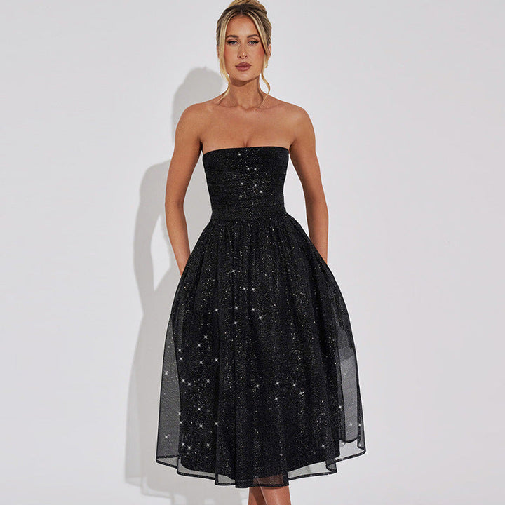 Valantomode | Sparkling Glitter Dress for Stunning Style