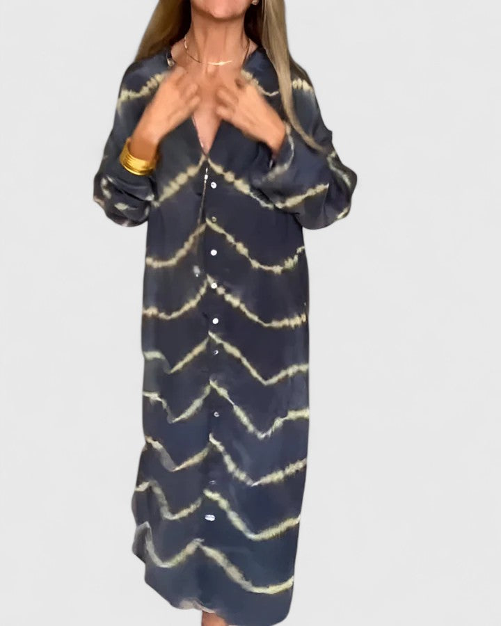 Valantomode | Stylish Bohemian Striped Maxi Dress for Effortless Summer Fashion