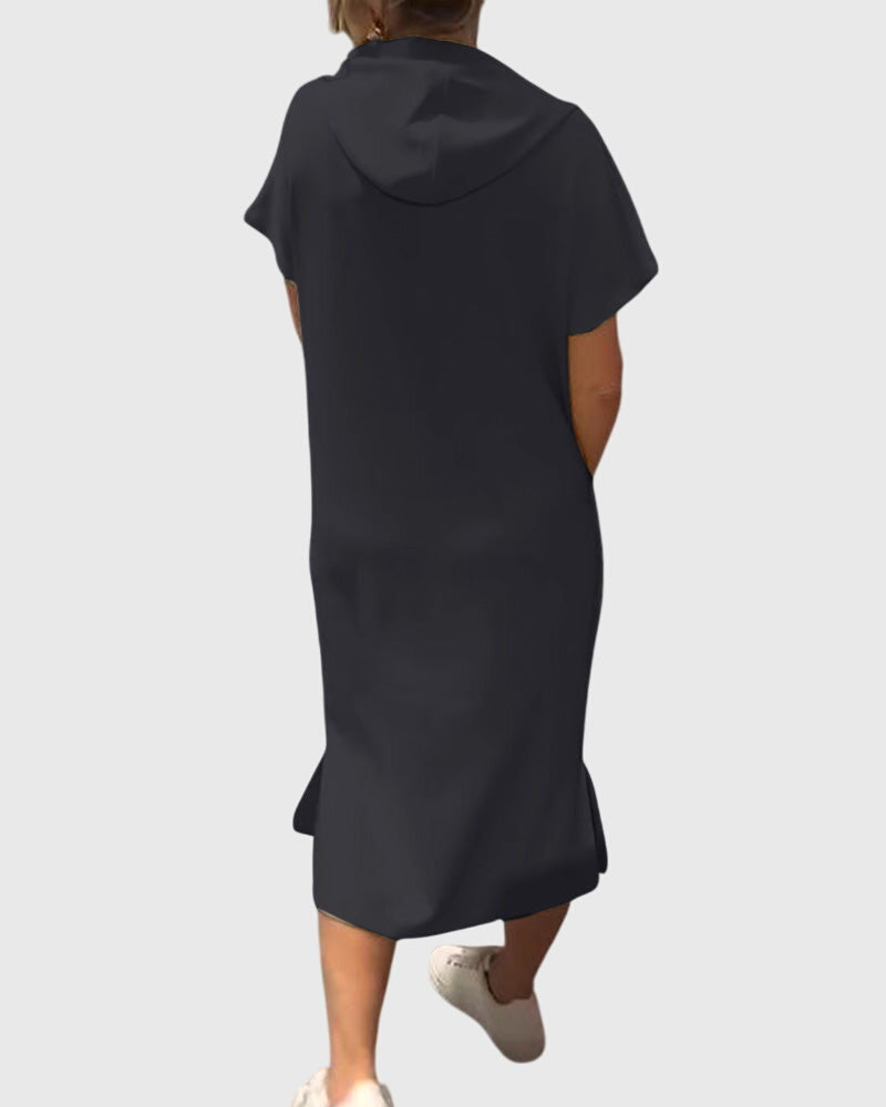 Valantomode | Comfy Hoodie Dress for Relaxed Casual Days Out