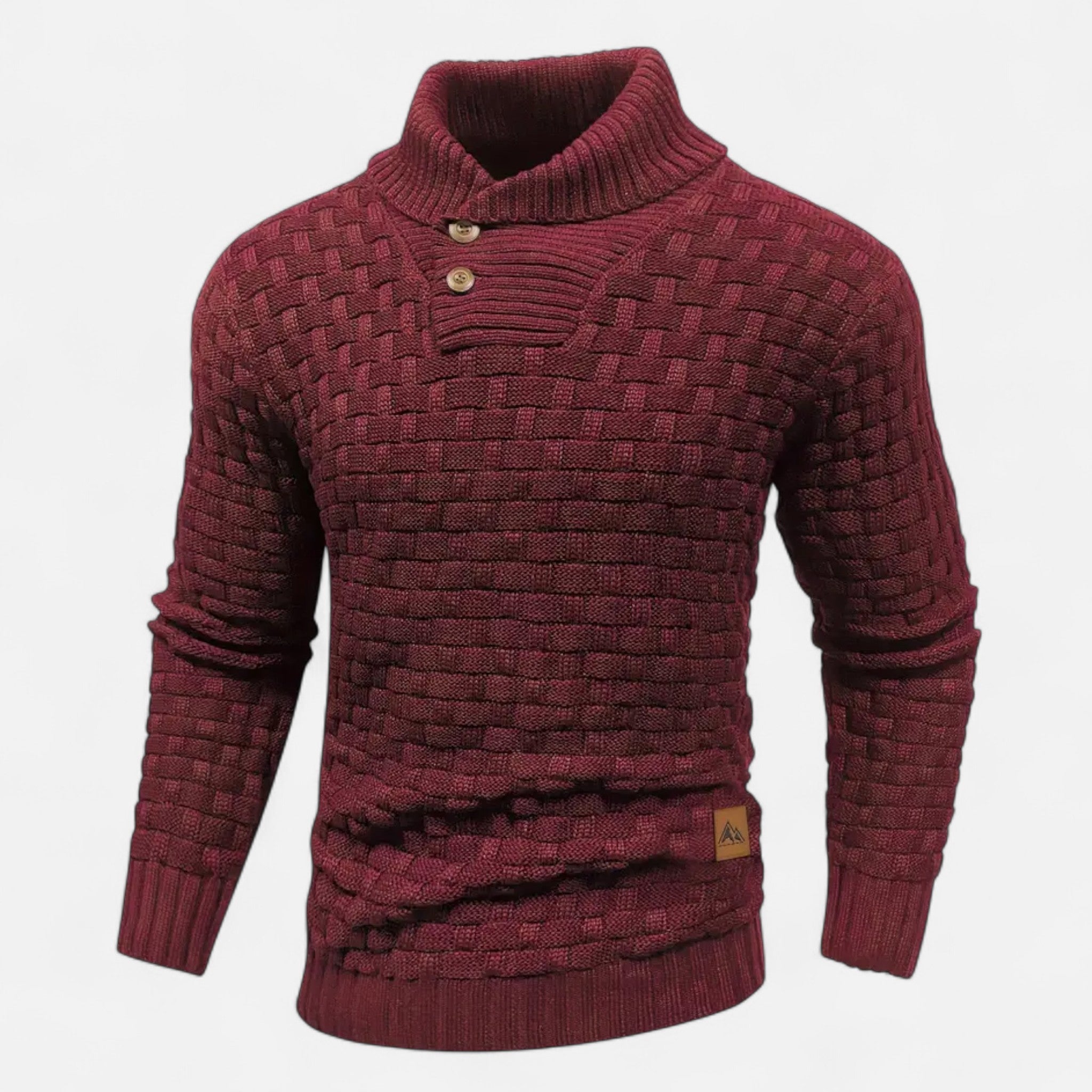 ValantoMode | Men’s Waffle Knit High-Stretch Sweater