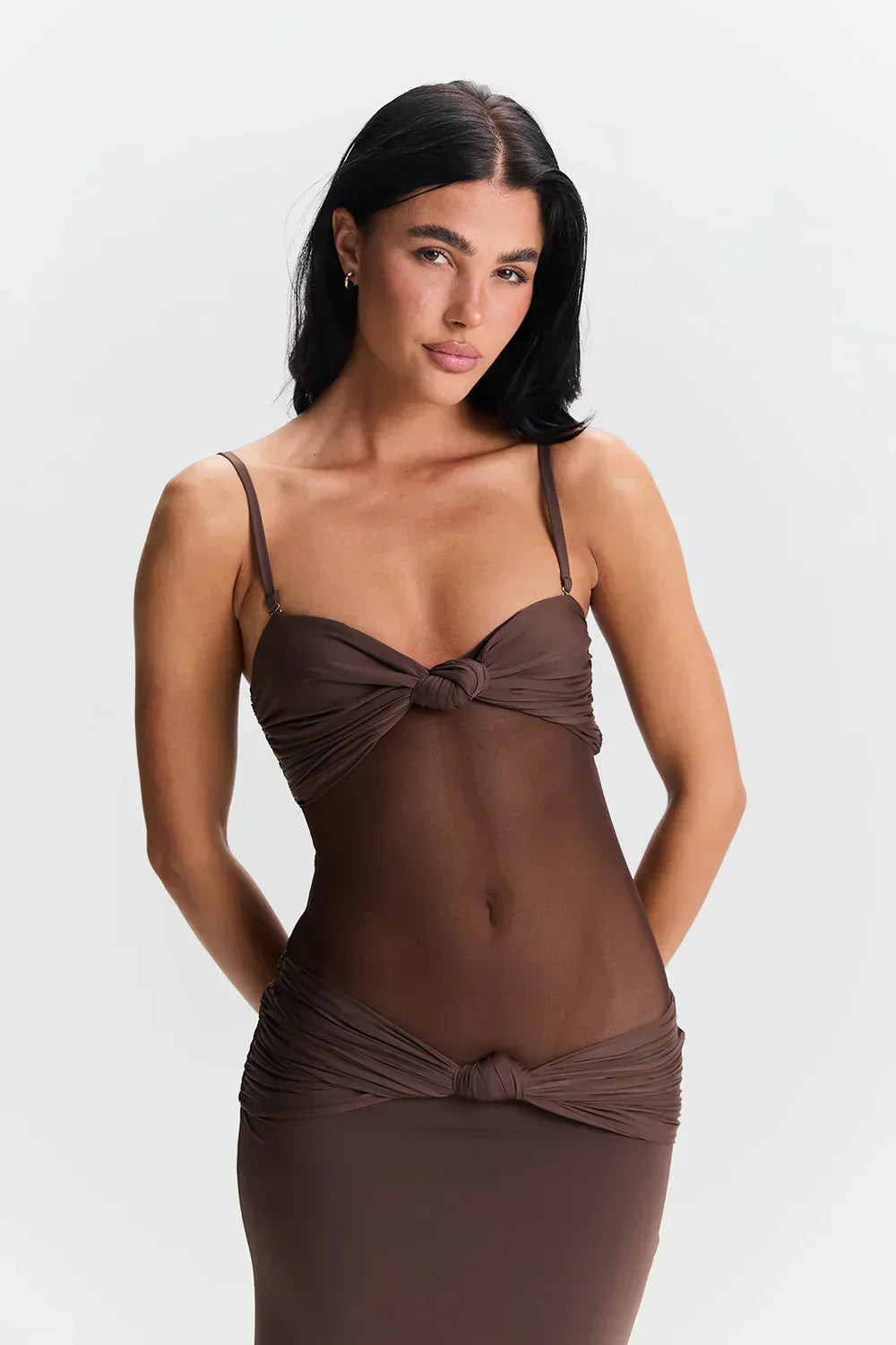 Valantomode | Chic Strapless Mesh Dress for Effortless Elegance