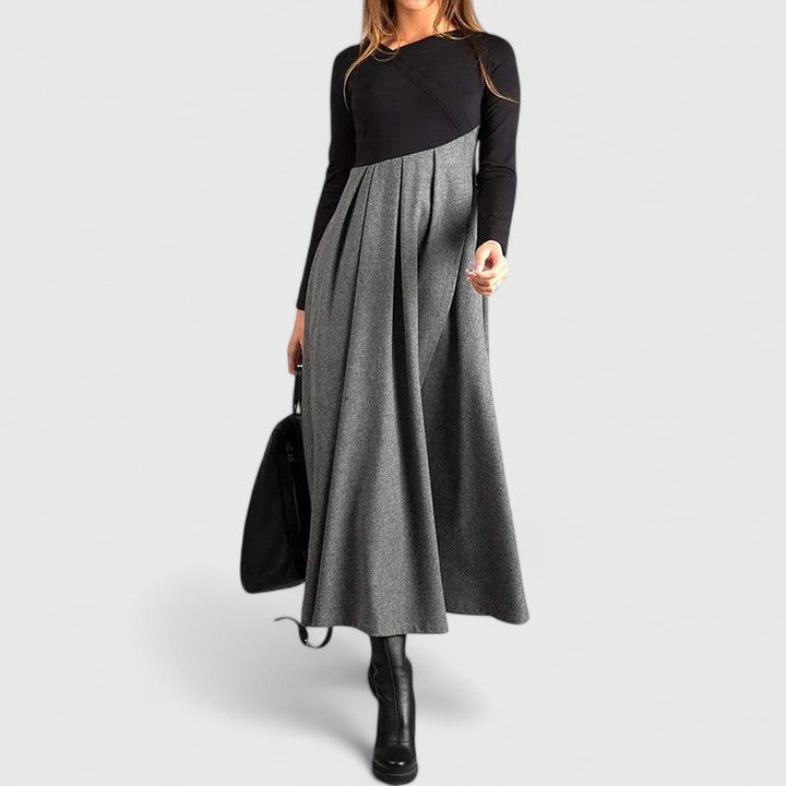 Valantomode | Chic Long Sleeve Maxi Dress for Elegant Evening Events