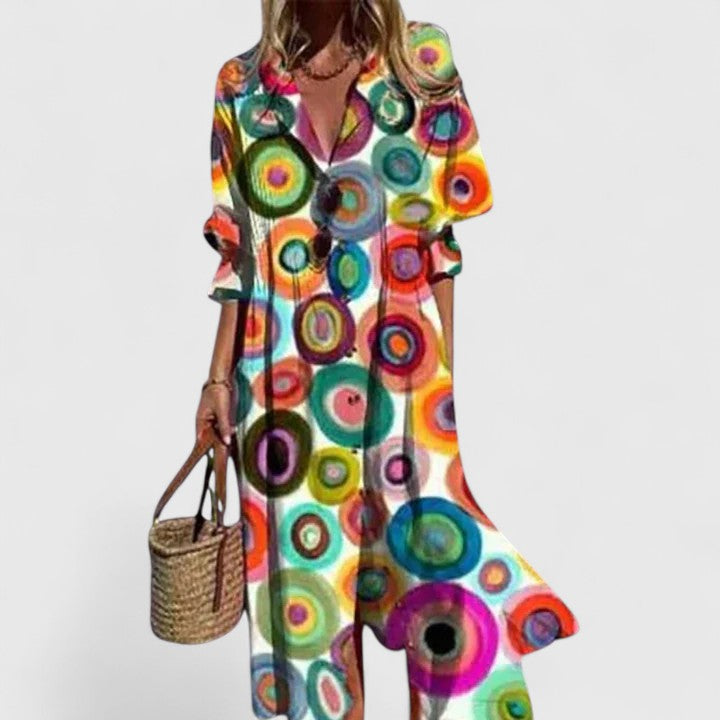 Valantomode | Chic Bohemian Dress for Effortless Summer Style