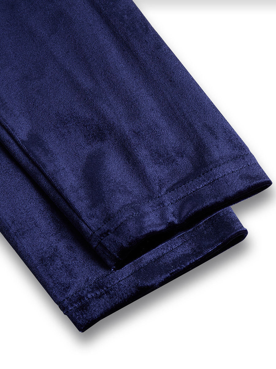 Valantomode | Classic Navy Midi Dress with Long Sleeves for Every Occasion