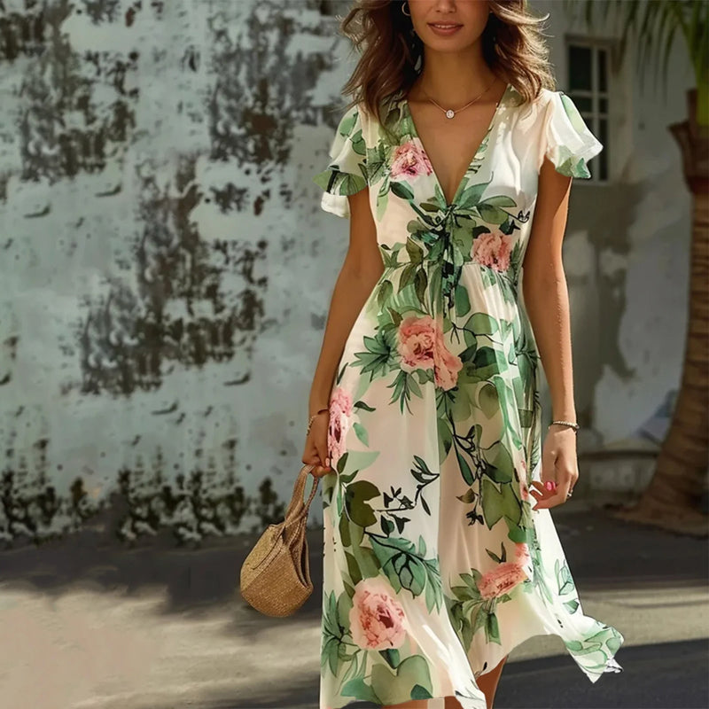 Valantomode | Dress - Floral Pattern