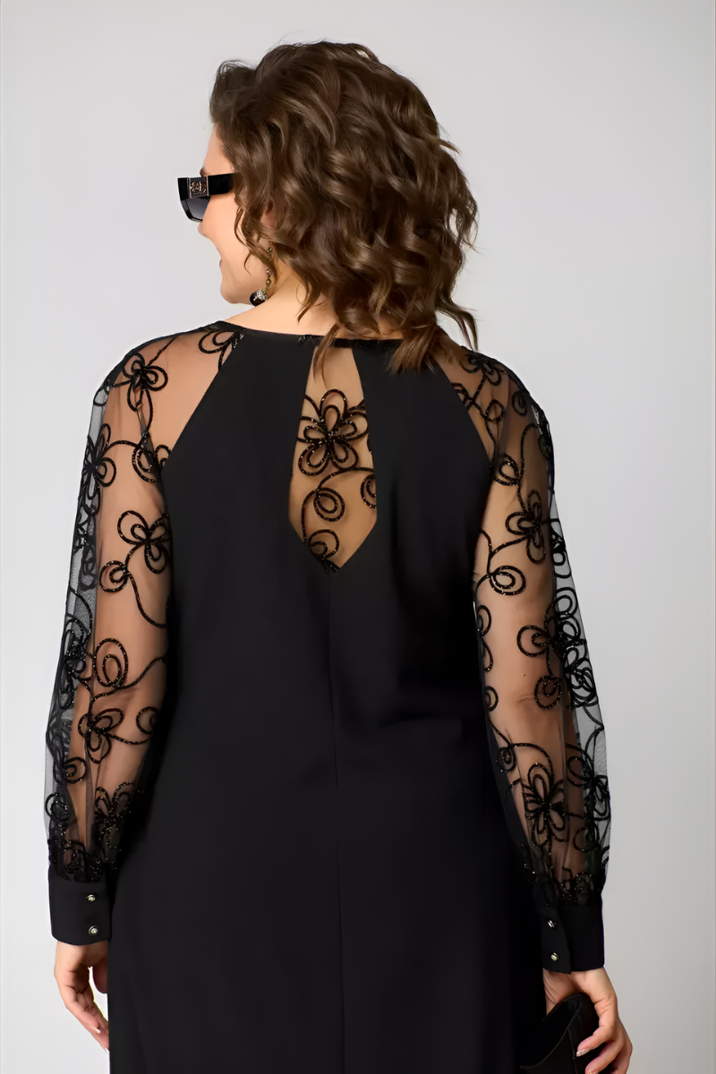 Valantomode | Stylish Dress with Delicate Lace Sleeves for Any Occasion