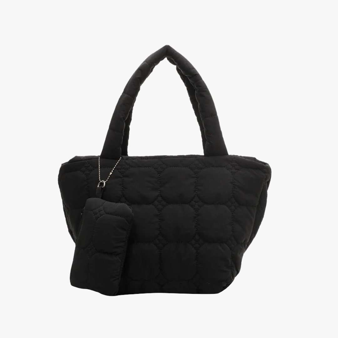 Valantomode | The Veridian Cubic Garrison – Women's Premium Boxy Quilted Puffer Tote