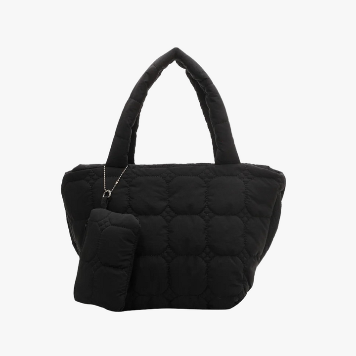 Valantomode | The Veridian Cubic Garrison – Women's Premium Boxy Quilted Puffer Tote