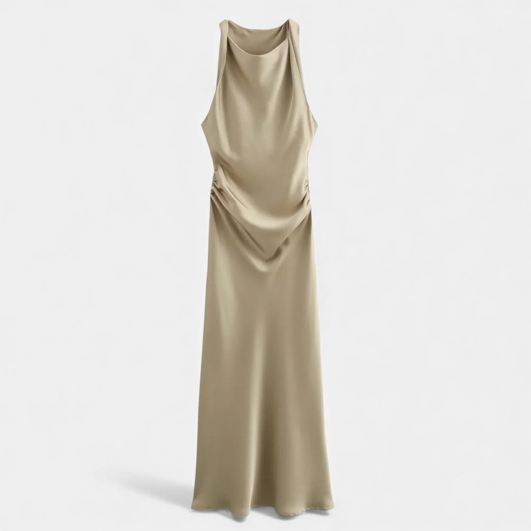 Valantomode | Women’s Satin Midi Slip Dress