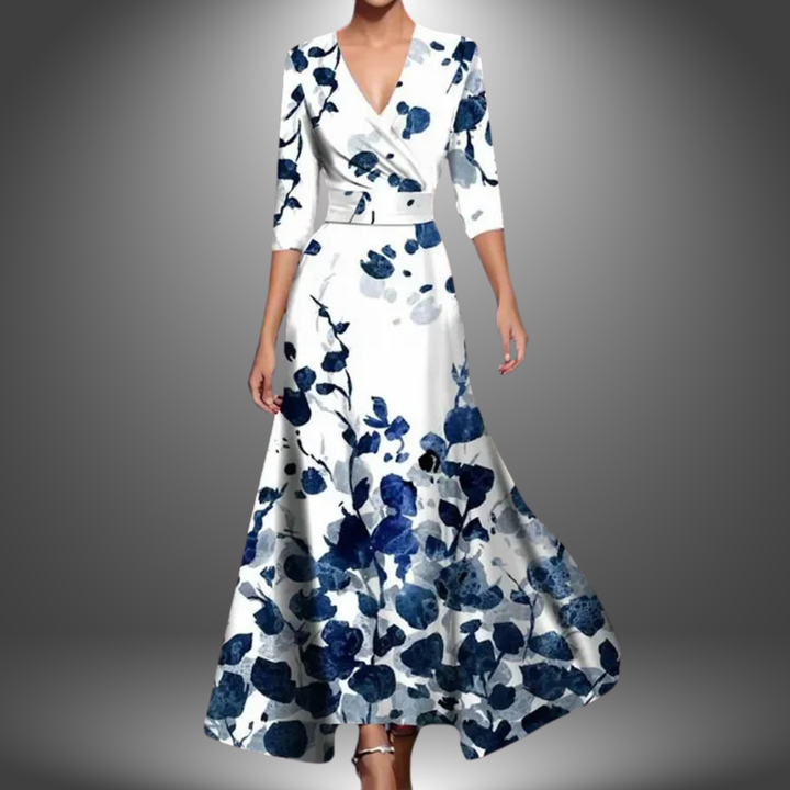 Valantomode | Dress with Printed Wrap Design