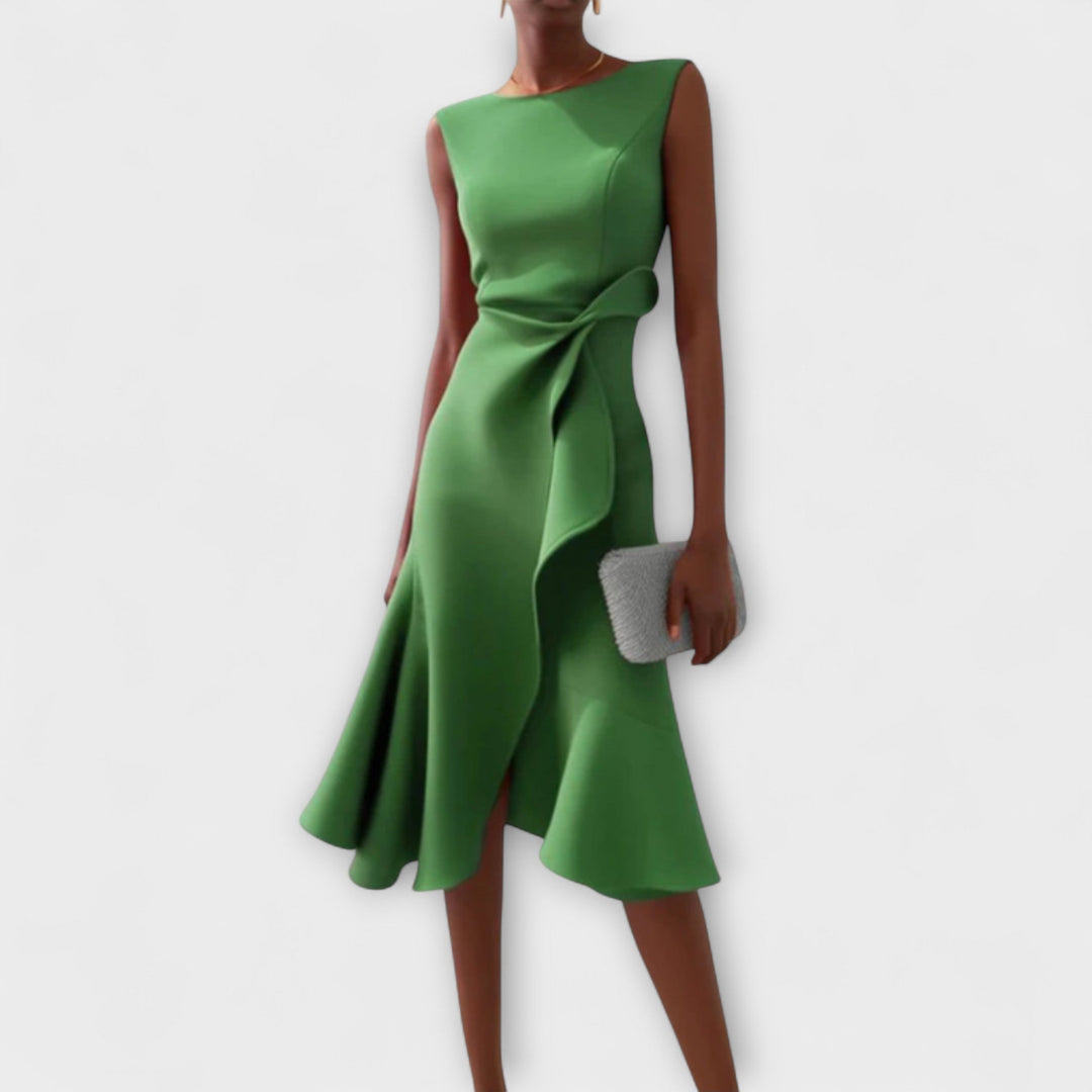 Valantomode | Chic Midi Dress for Effortless Evening Elegance