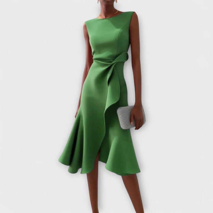 Valantomode | Chic Midi Dress for Effortless Evening Elegance