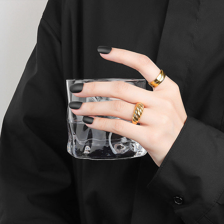 Valantomode | Heavyweight Plated Sculptural Twisted Ring for Women