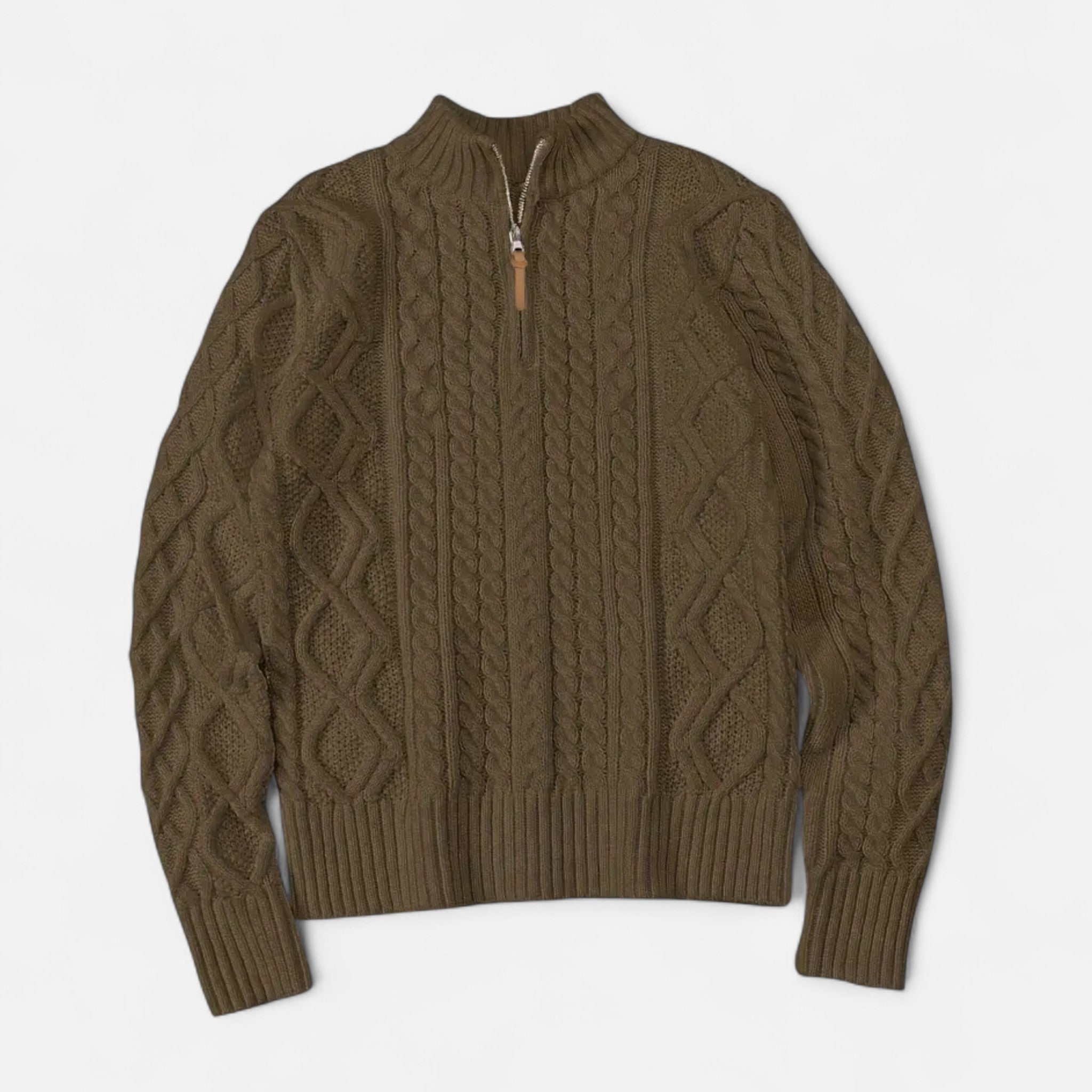 ValantoMode | Men’s Zip-Up Soft-Knit Pullover