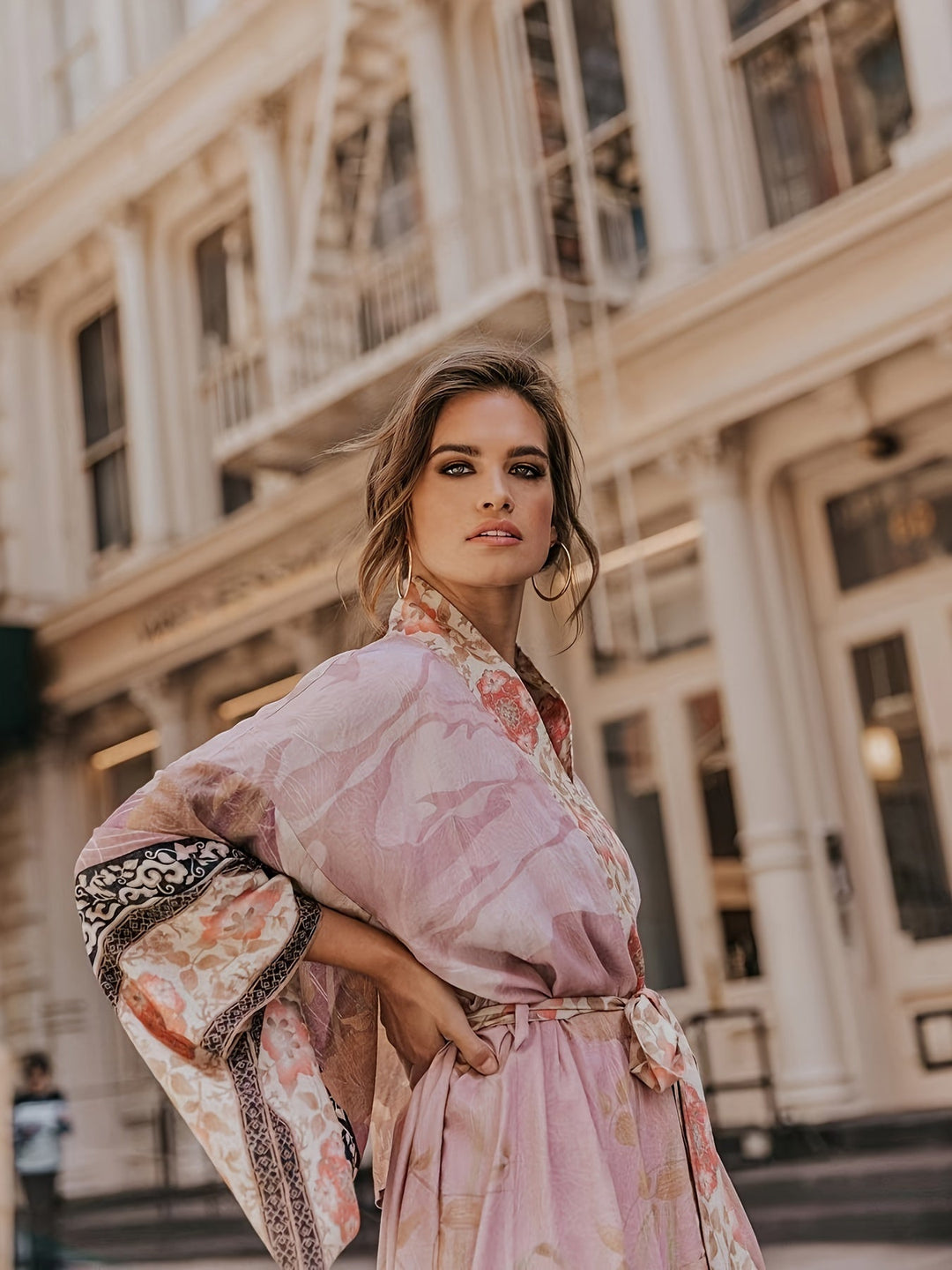 Valantomode | Chic Bohemian Floral Print Lounge Robe
