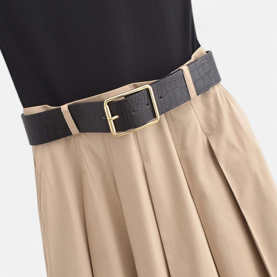 Valantomode | Women’s Knitted Midi Dress with belt