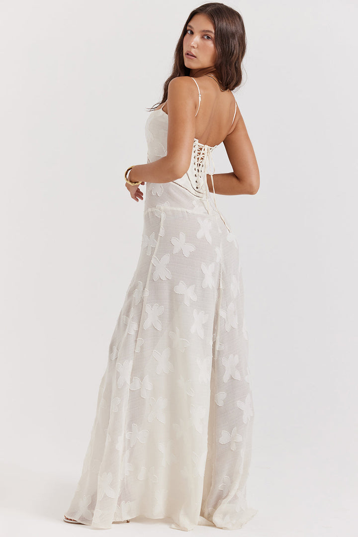 Valantomode | Elegant Embroidered Maxi Dress by Dean