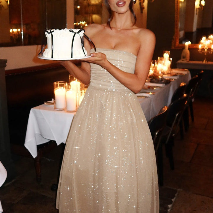 Valantomode | Sparkling Glitter Dress for Stunning Style