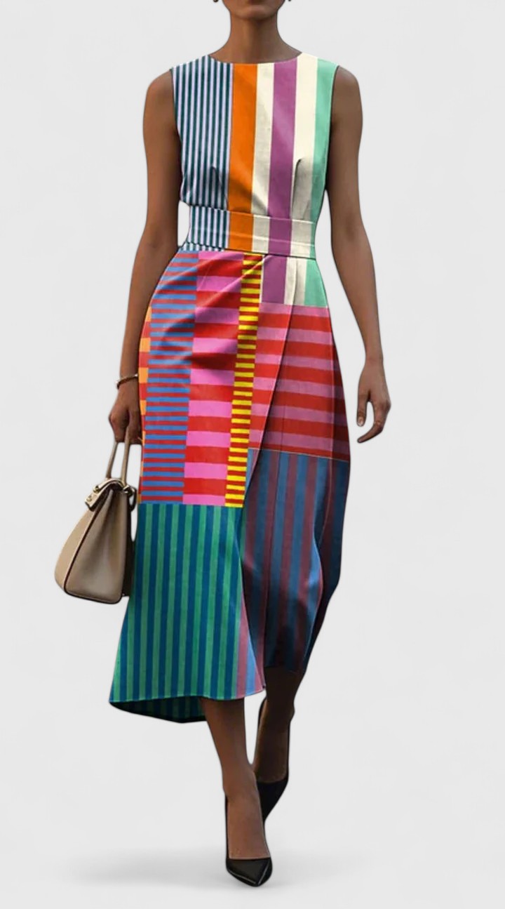 Valantomode | Chic Midi Dress for Effortless Style and Comfort