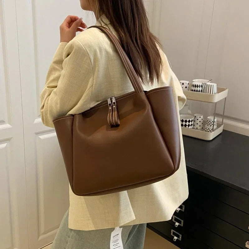 Valantomode | Metric Structured Commuter – Women's Premium Large Business Tote & Shoulder Bag