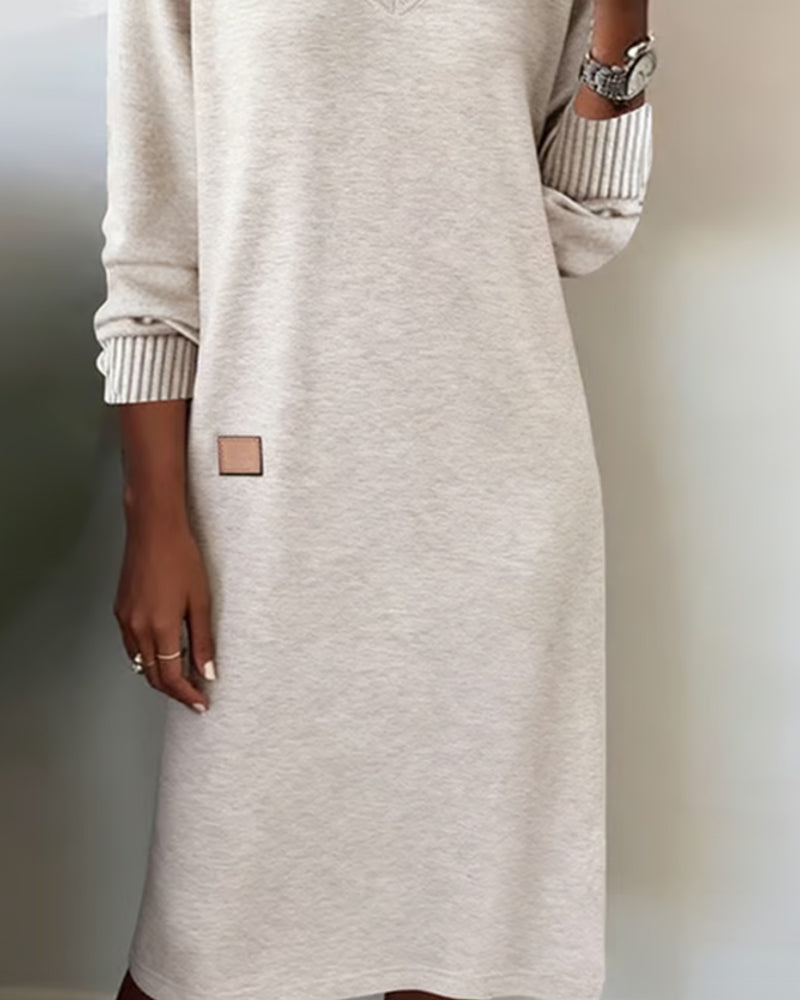 Valantomode | Cozy Knit Midi Dress for Effortless Fall Fashion