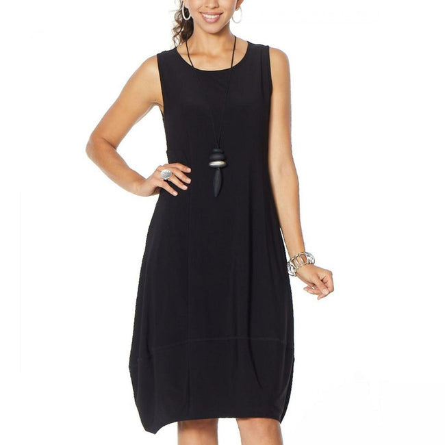 Valantomode | Stylish Sleeveless Dress with Convenient Pockets