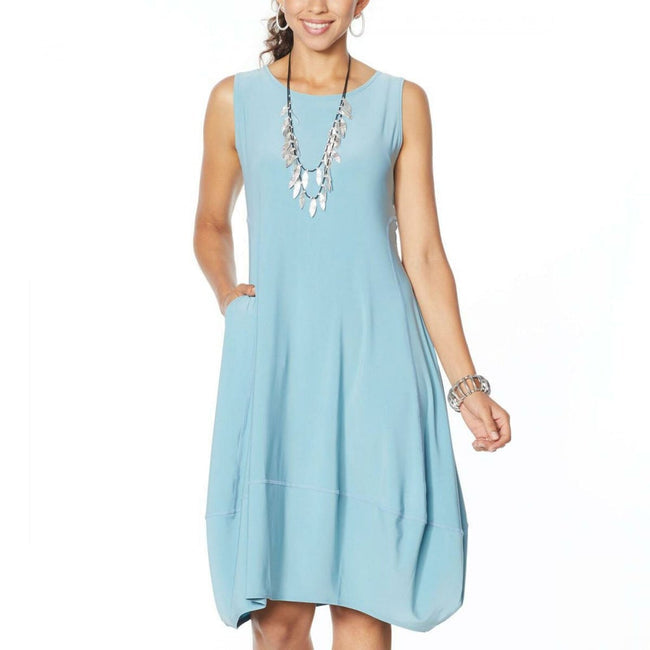 Valantomode | Stylish Sleeveless Dress with Convenient Pockets
