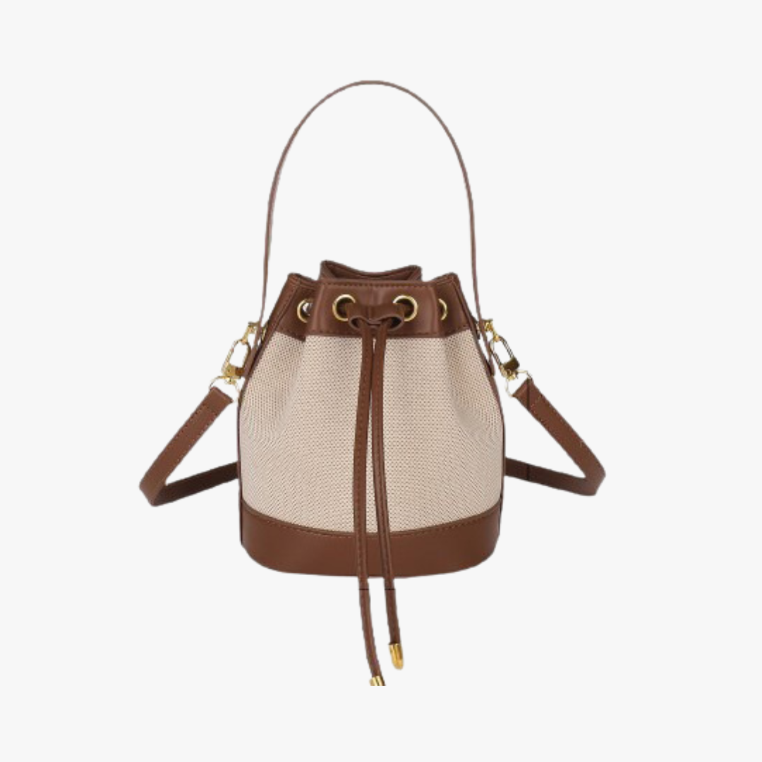 Valantomode | Odyssey Cyclus Courier – Premium Canvas & Vegan Leather Hybrid Mini Bucket Bag
