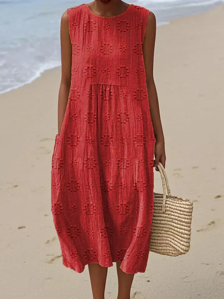 Valantomode | Chic Sleeveless Midi Dress Perfect for Day or Night Events