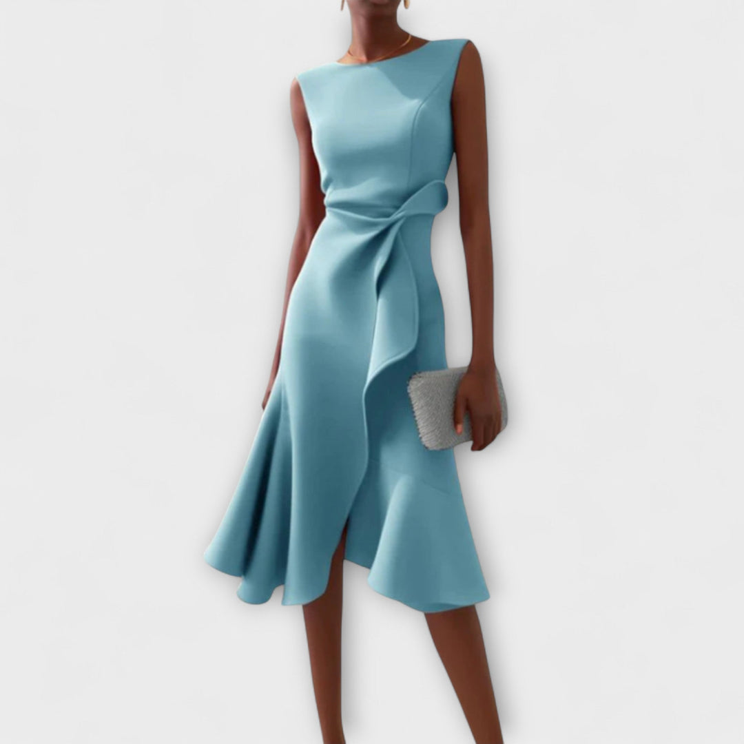Valantomode | Chic Midi Dress for Effortless Evening Elegance