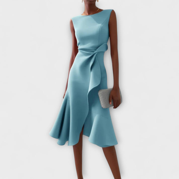 Valantomode | Chic Midi Dress for Effortless Evening Elegance